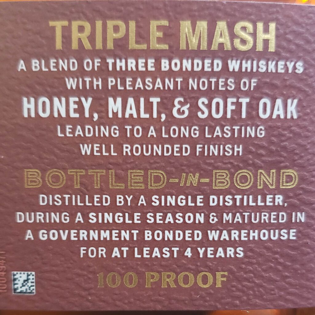 Jack Daniels Triple Mash Review - Triple Mash and Bottled in Bond Description