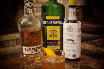 Becherovka Old Fashioned Cocktail Recipe - Templeton Rye - Becherovka - Simple Syrup - Bitters - Featured Square