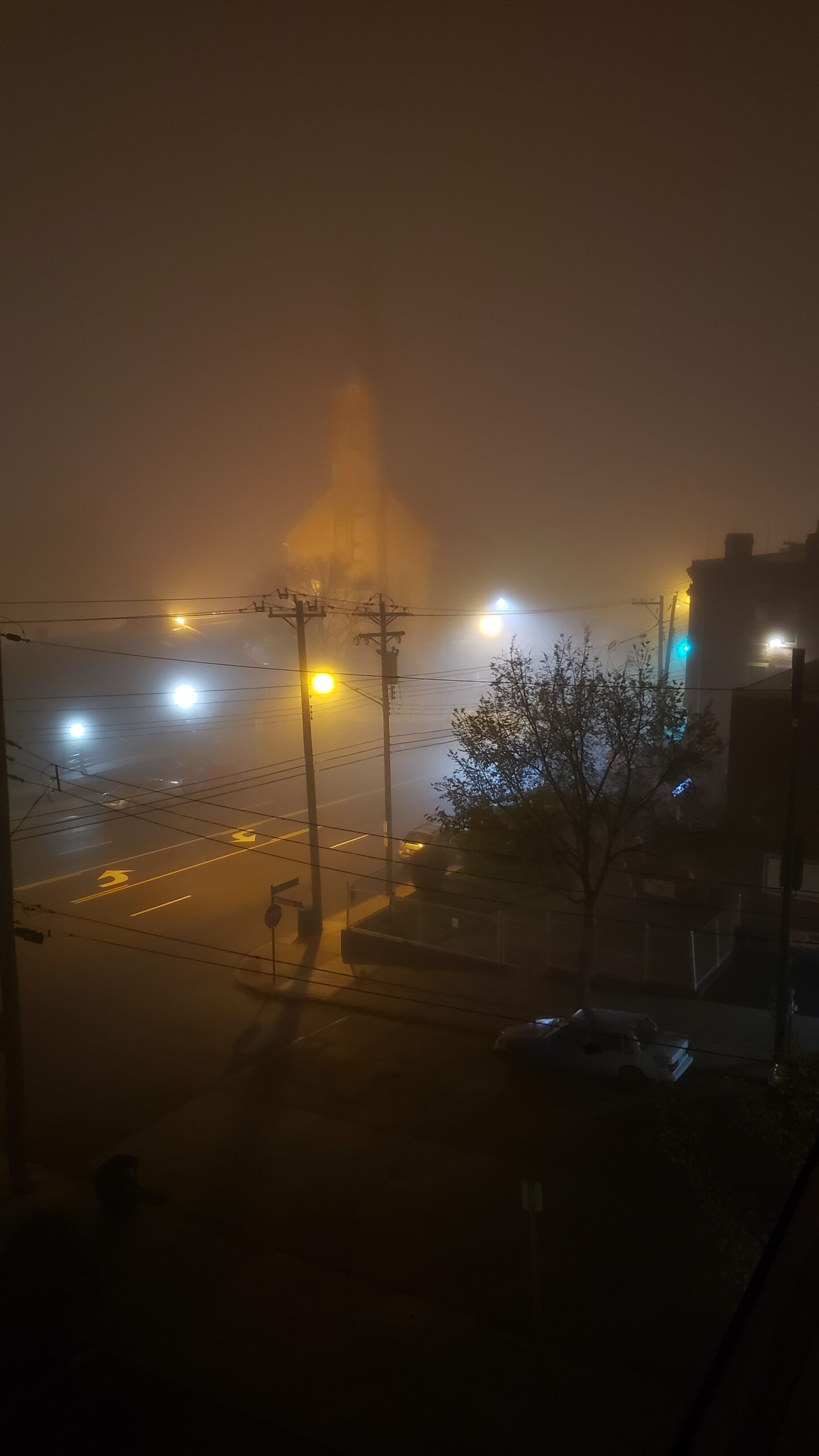 Foggy Cincinnati from our Air BnB