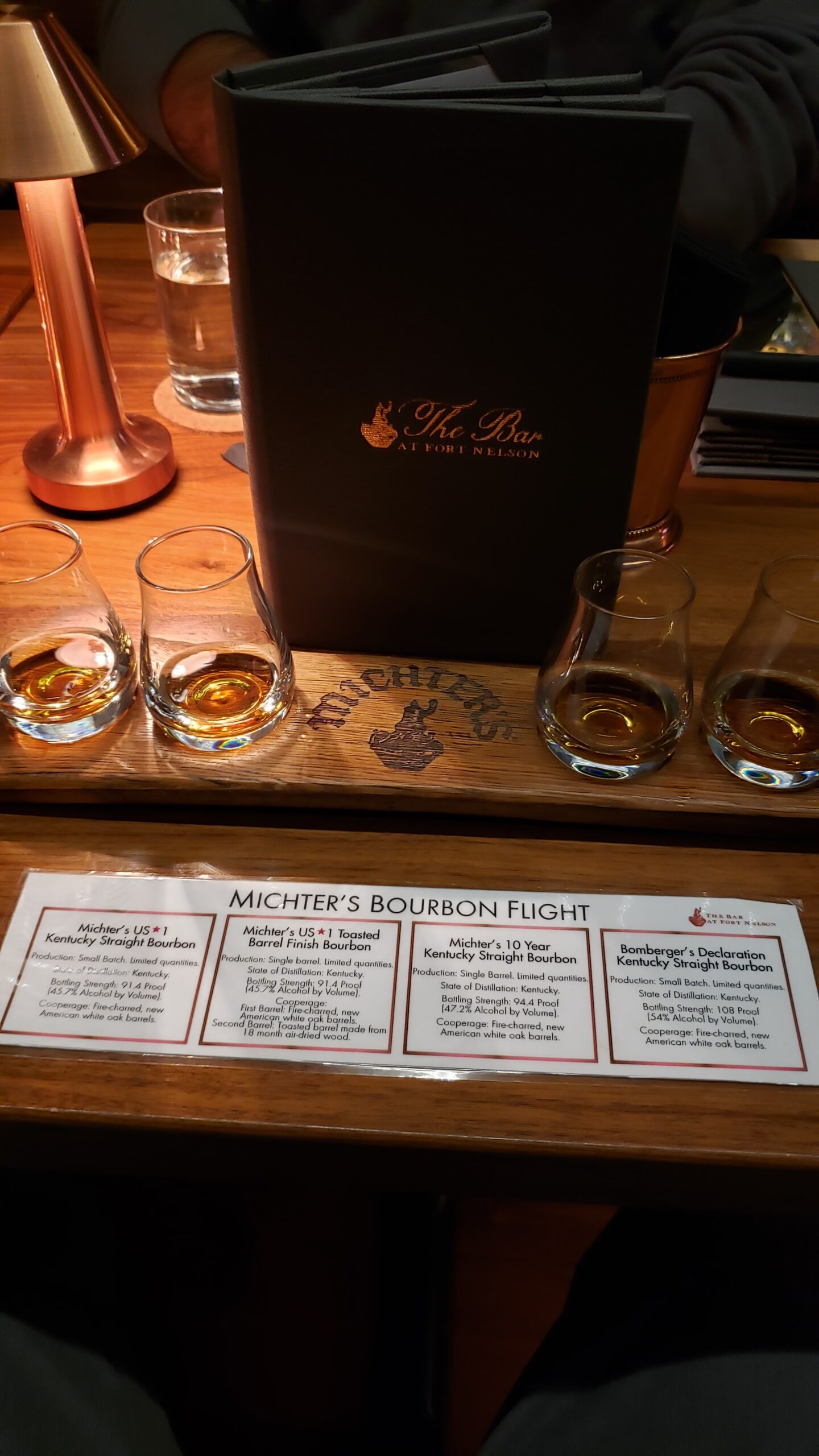 Kentucky Bourbon Trail - Michters Bar at Fort Nelson Tasting - Michters 10 Toasted Barrel