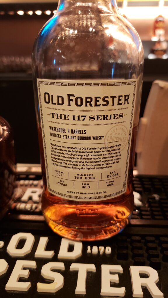 Kentucky Bourbon Trail 2023 - Old Forester Bar - Old Forester The 117 Series Tasting