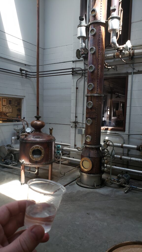 Kentucky Bourbon Trail 2023 - Peerless Distillery Tour - Still and Doubler - White Dog Smell