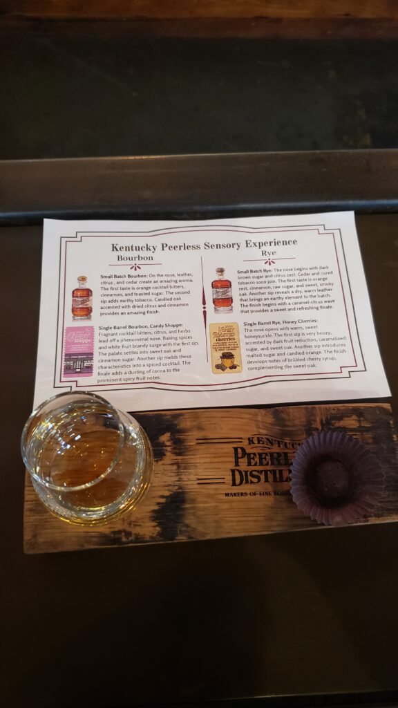 Kentucky Peerless Distllery Tour and Tasting - Tasting Notes and Flavors