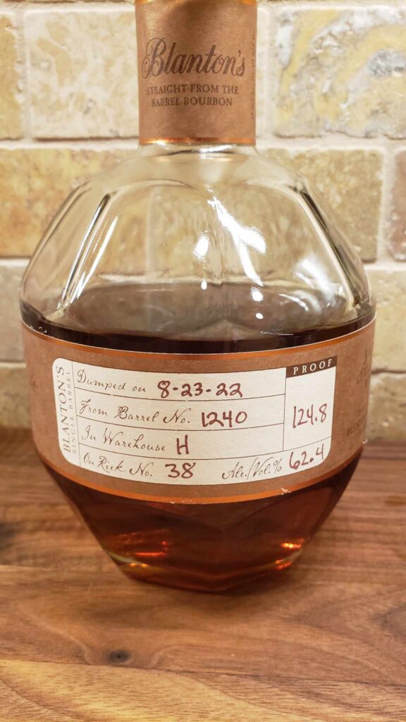 Blanton's Straight From The Barrel - Secret Whiskey Society - Barrel Number and Bottle Label