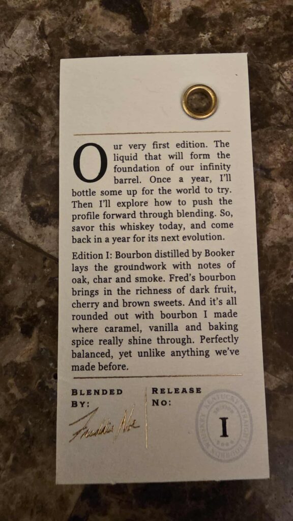 Little Book Infinite Chapter 1 Review - 2024 Release - Secret Whiskey Society - First Batch Story Card